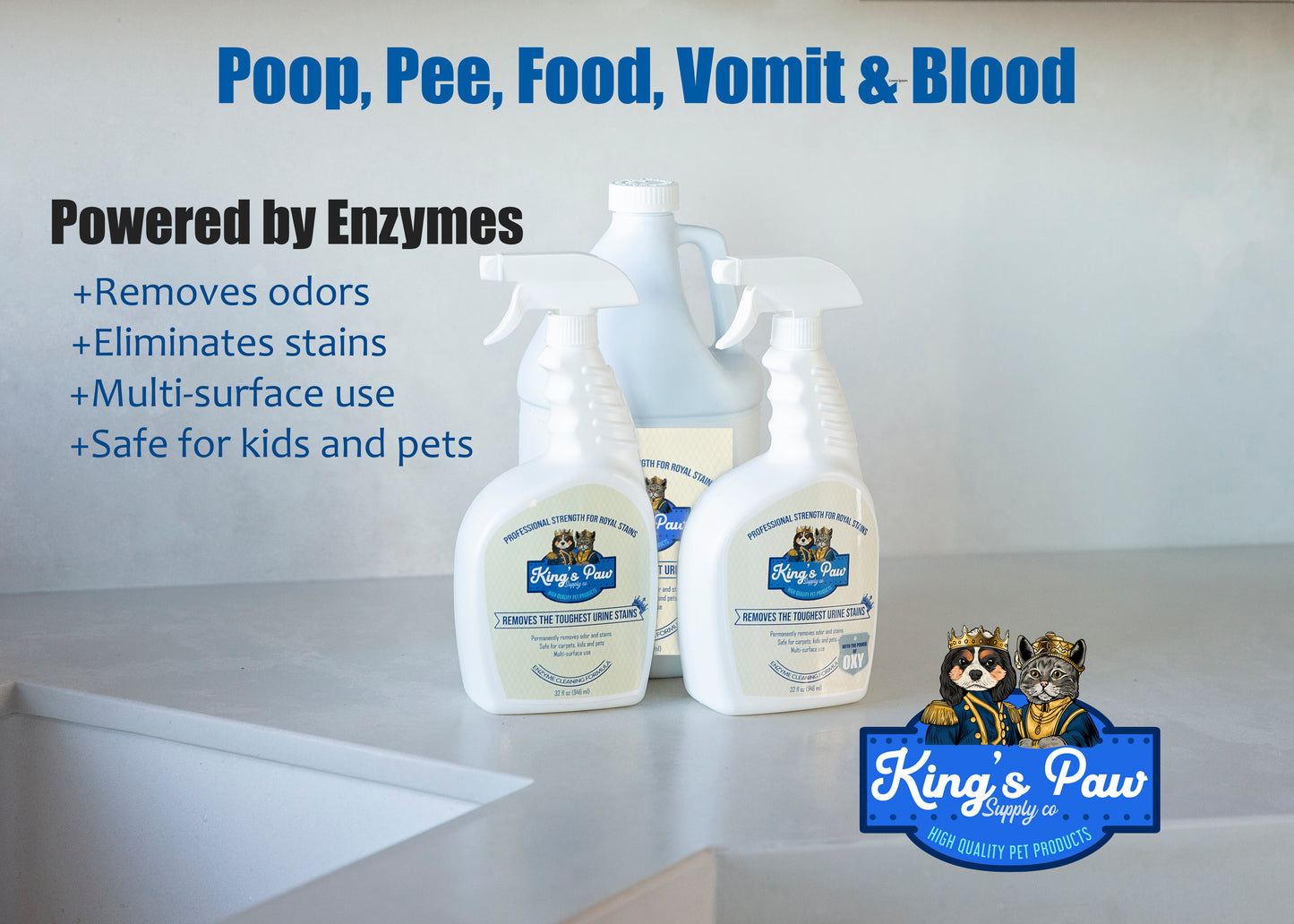 Signature Enzyme Cleaner with Oxy Boosted Cleaning Power - Pet Stain and Odor Remover for Cats and Dogs. Eliminates pee and vomit stains on contact