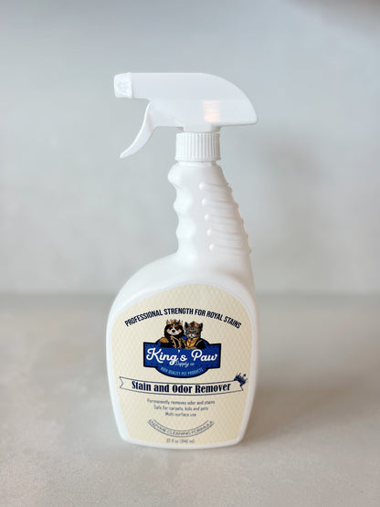 The King's Paw Enzyme Cleaner - Pet Stain and Odor Remover for Cats and Dogs. Eliminates pee and vomit stains on contact